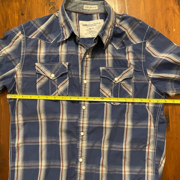 Plaid Western Short Sleave - Picture 3 of 5